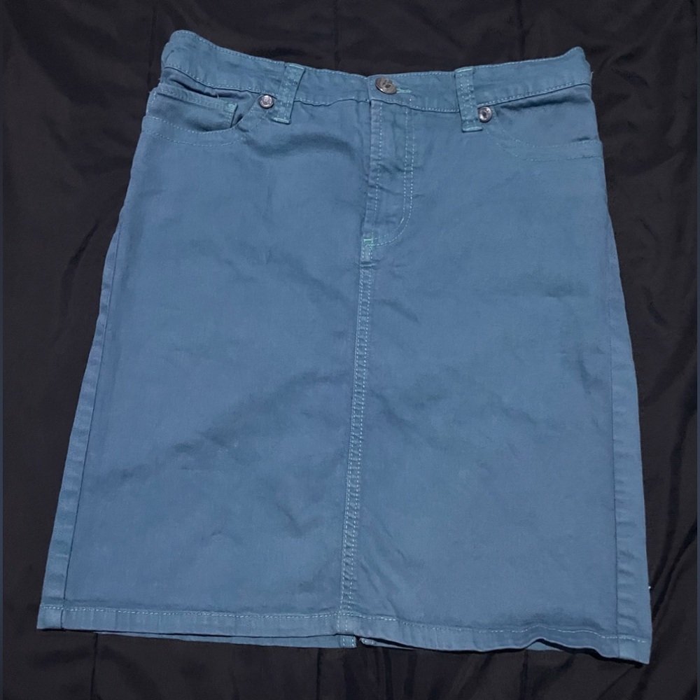 90s y2k blue midi skirt